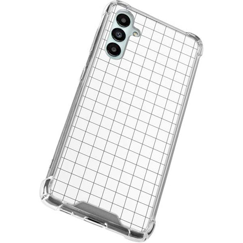 White Grid Galaxy A15 5G Clear Case